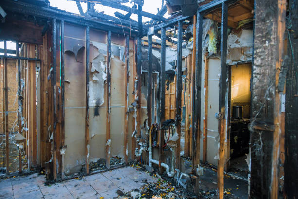 Professional Fire Damage Removal technician working in North Plymouth, MA